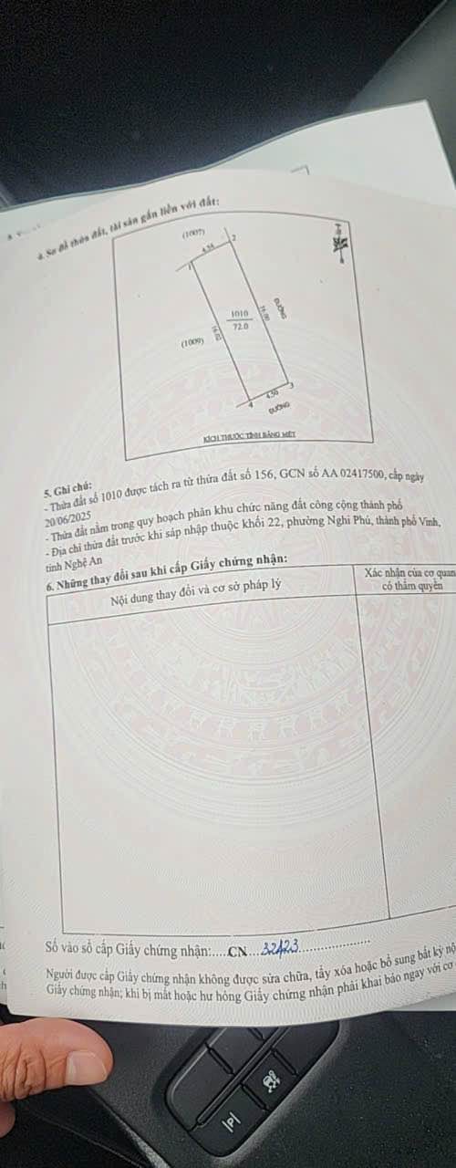 Đất nền lối 2 Chu Trạc, Nghi Phú 72m² giá 3 tỷ - Tiềm năng đầu tư lớn!