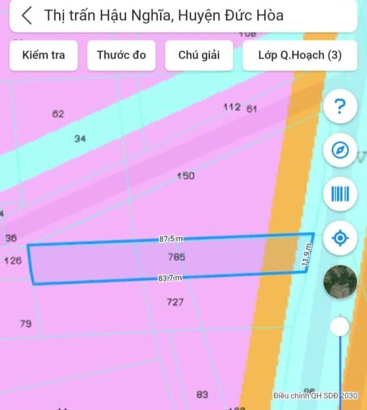 Đất nền 1020m² mặt tiền đường Kênh N2, Hậu Nghĩa - Giá chỉ 2 tỷ!