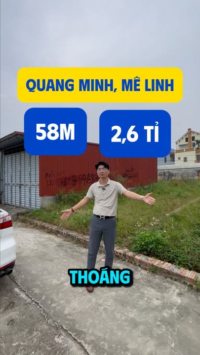 Đất nền Quang Minh Mê Linh 58m² giá 2.6 tỷ - Đầu tư sinh lời ổn định!