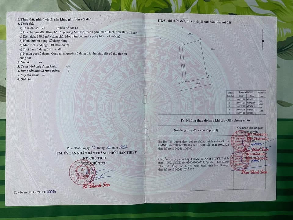 Đất nền Mũi Né, Phan Thiết 140.7m² giá 1 tỷ - Cơ hội đầu tư tuyệt vời!