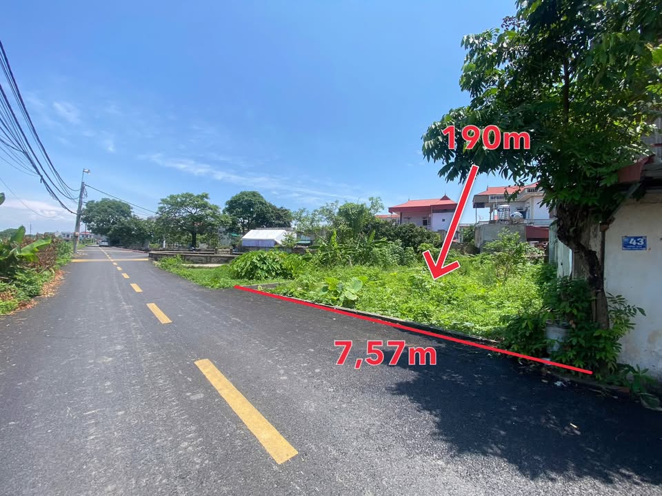 Đất Mặt Đường Trục Chính Liên Xã Vân Từ 190m² giá 5.7 tỷ - Đường rộng ô tô tránh nhau!