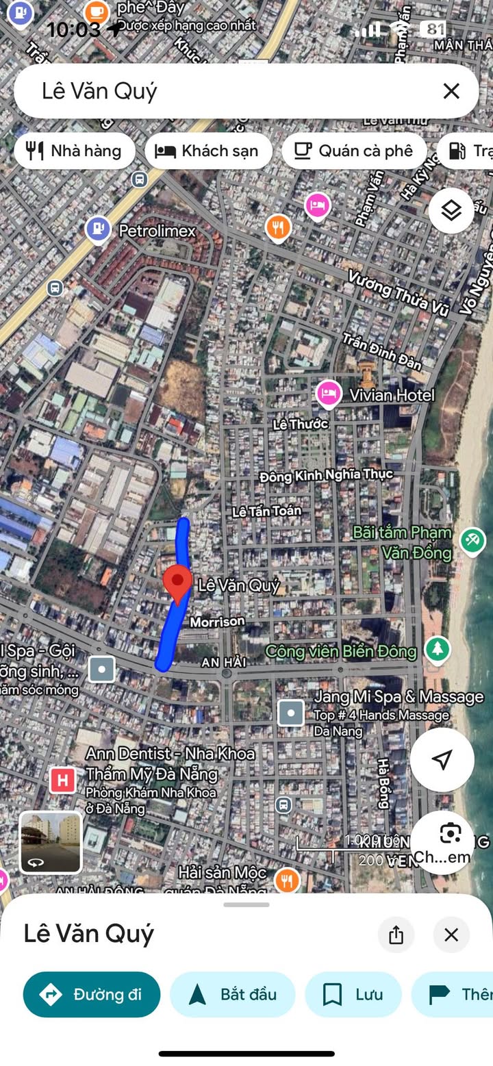 Đất mặt tiền Lê Văn Quý, Sơn Trà 76.2m² giá 11.5 tỷ - Gần bãi tắm Phạm Văn Đồng!