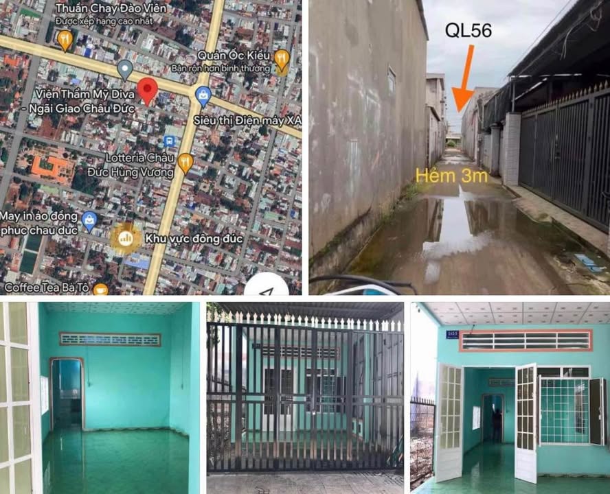 Nhà phố Ngãi Giao, Châu Đức 68m² giá 1.12 tỷ - Sổ hồng chưa thổ cư, vị trí gần Quốc lộ 56!