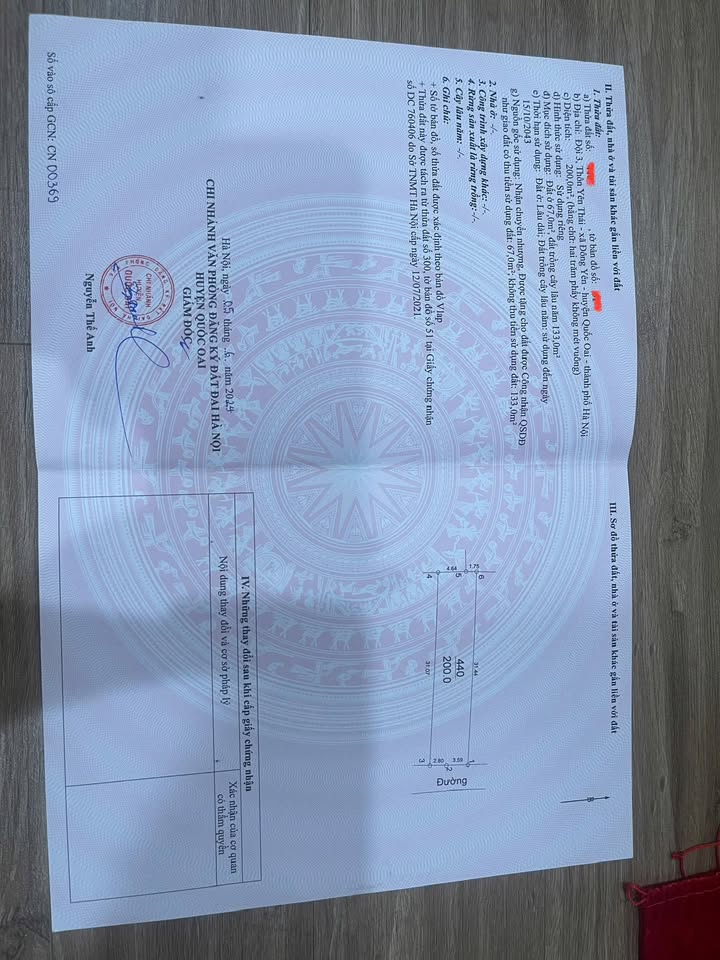 Đất nền 200m² tại Yên Thái, Quốc Oai, Hà Nội - Đầu tư sinh lời ngay!