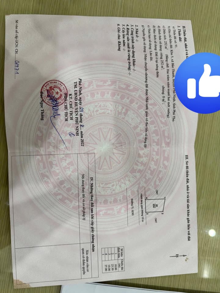 Đất nền khu phố 5 Bảo Thanh 252m² - Mặt tiền đường nhựa, gần KCN