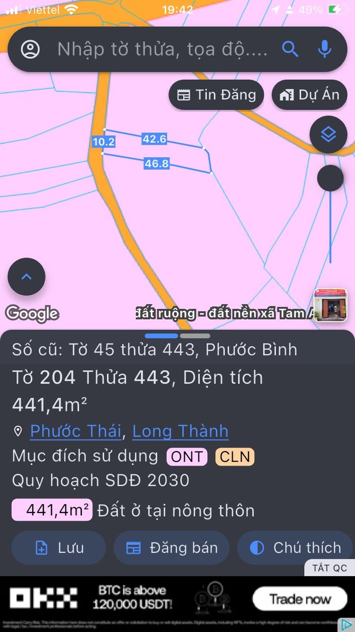 Đất nền Phước Thái Long Thành 460m² giá 2 tỷ - Đầu tư sinh lời ngay!