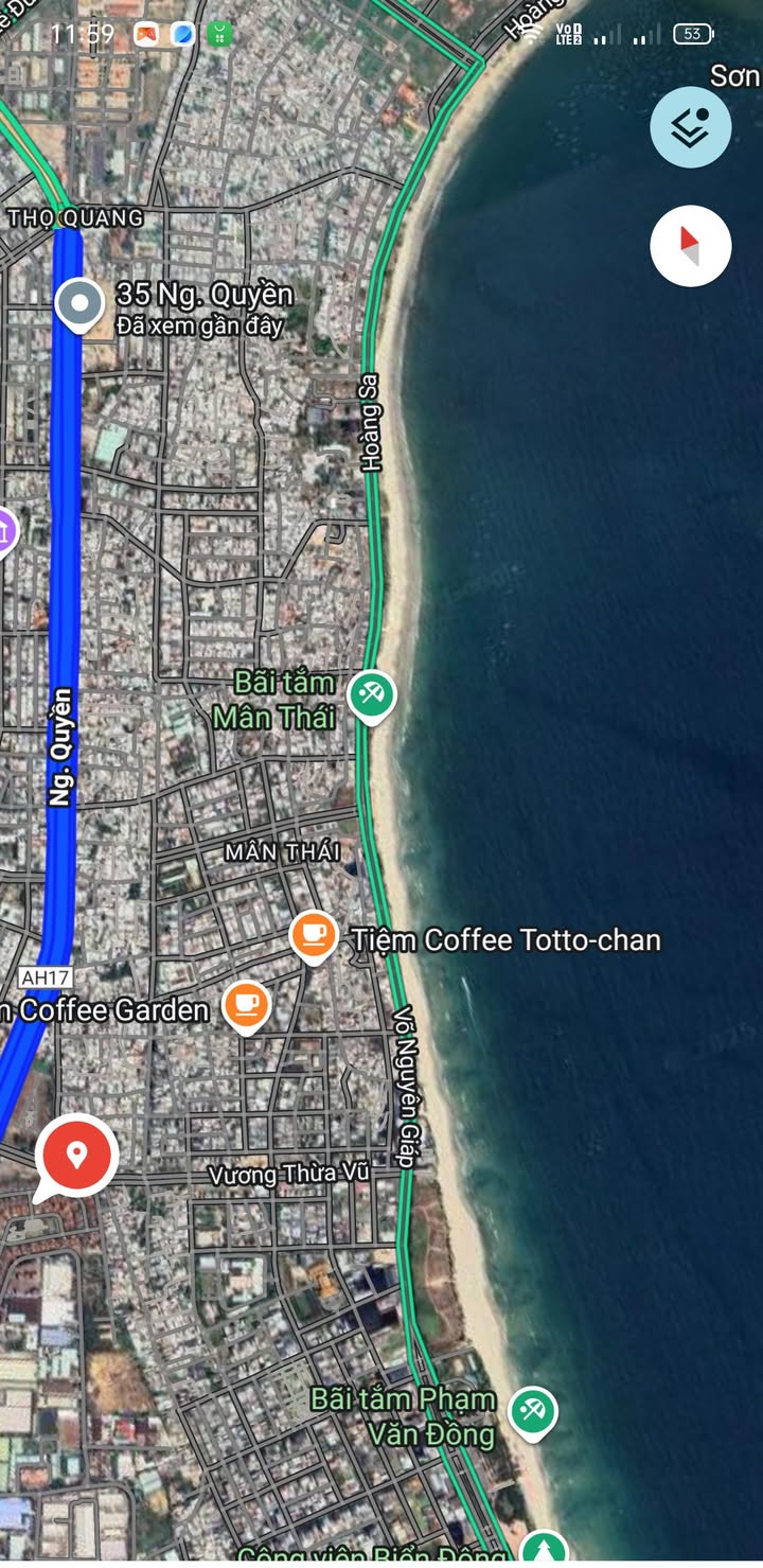 Đất mặt tiền đường Ngô Quyền, Sơn Trà, Đà Nẵng 240m² giá 16 tỷ - Đầu tư sinh lời ngay!