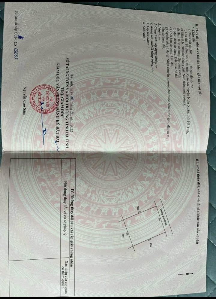 Đất biệt thự 500m² KĐT Xuân An - Sổ đỏ chính chủ, giá tốt!