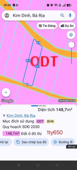 Đất nền Kim Dinh Bà Rịa 312m² - Sổ riêng, giá thỏa thuận hấp dẫn!