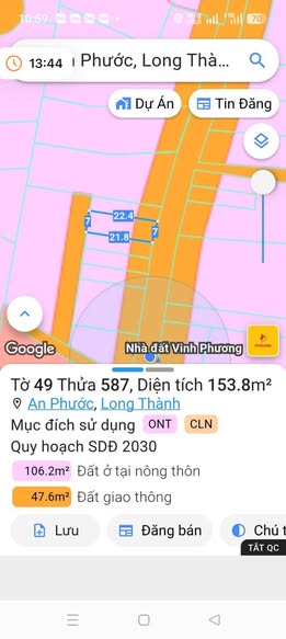 Đất mặt tiền kinh doanh Ấp 5 An Phước Long Thành 154m² giá 1.8 tỷ - Sổ đỏ chính chủ!