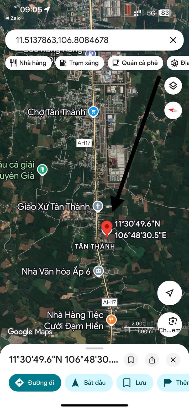 Đất mặt tiền Quốc lộ 14, Tân Thành, Đồng Xoài 30.968m² giá 35 tỷ - Cơ hội đầu tư sinh lời!