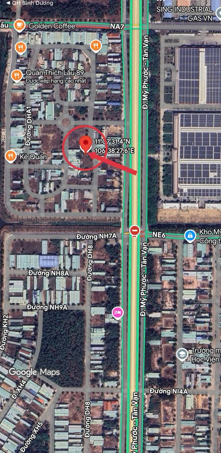 Đất thổ cư mặt tiền đường nhựa Thới Hòa, Bình Dương - 110m² giá 1 tỷ - Sổ riêng chính chủ!