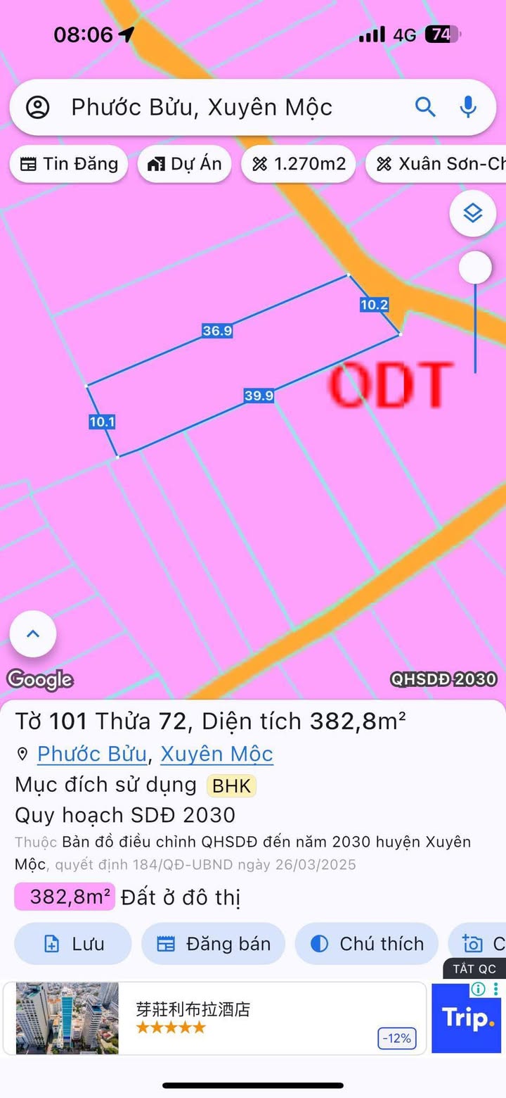 Nhà riêng Phước Bửu 380m² giá 3.5 tỷ - Đang cho thuê 4 triệu/tháng!