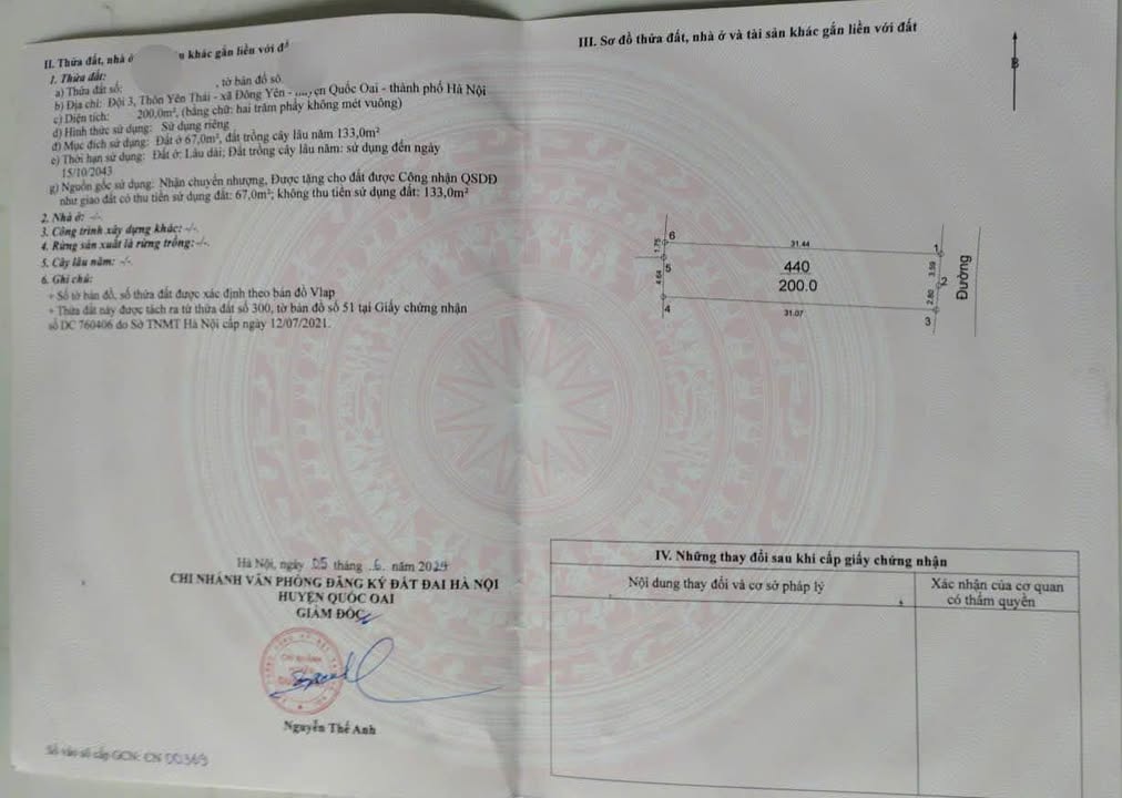 Đất thổ cư Yên Thái, Đông Yên, Quốc Oai 200m² - Giá tốt cho nhà đầu tư!