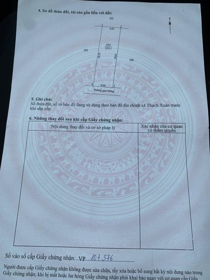 Đất nền Thạch Xuân 124m² giá chỉ 980 triệu - Cơ hội đầu tư lý tưởng!