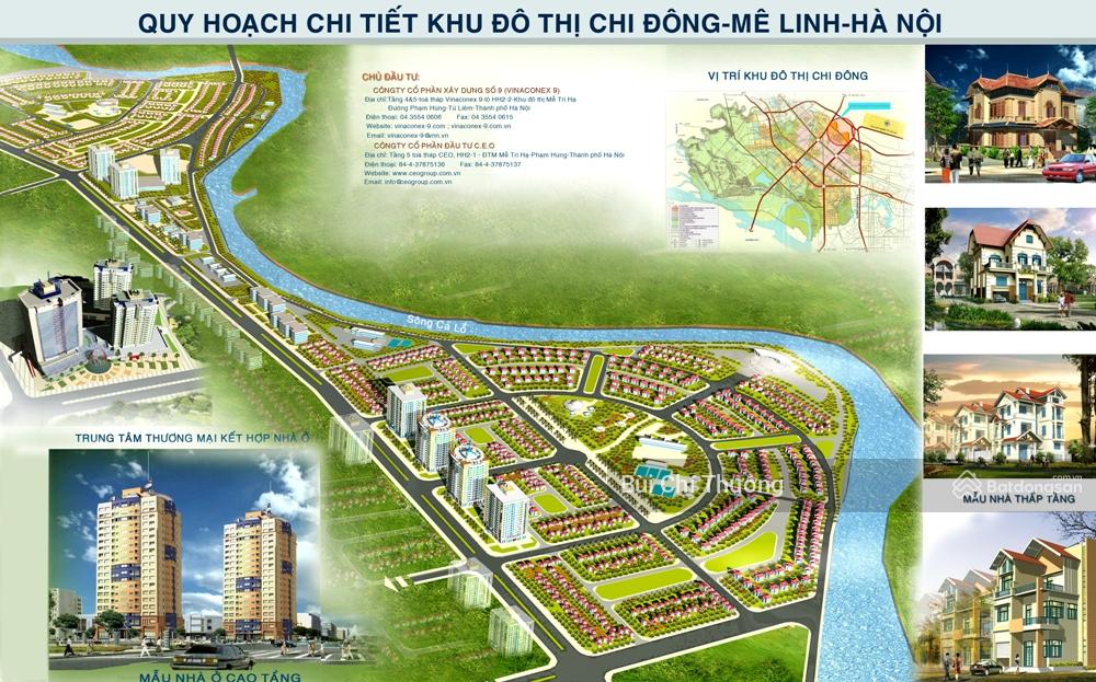 Bán nền biệt thự, nhà vườn sổ đỏ tại KĐT Chi Đông, Mê Linh - Giá tốt, đầu tư sinh lời!