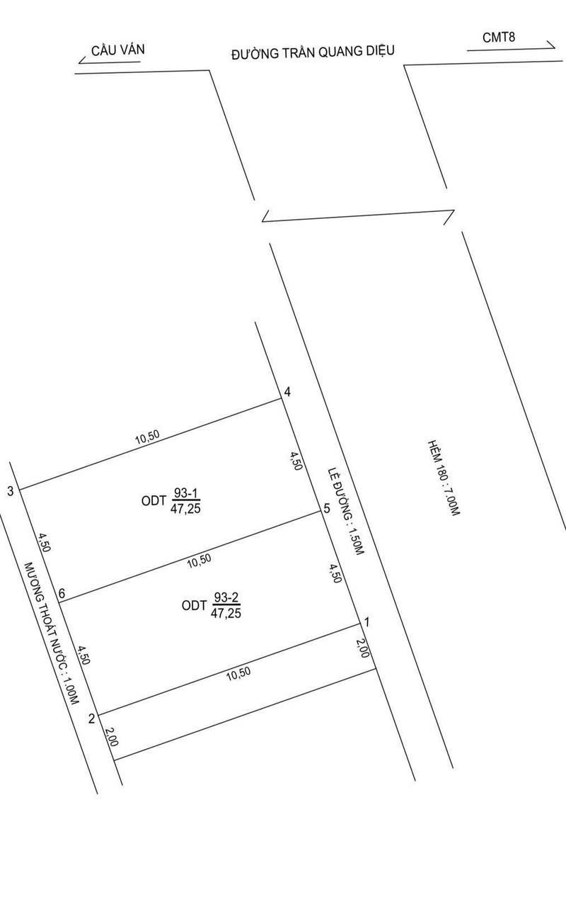 Đất thổ cư mặt tiền Trần Văn Nghiêm, Bình Thủy, Cần Thơ 94,5m² giá 4,2 tỷ - Giảm ngay 550 triệu!