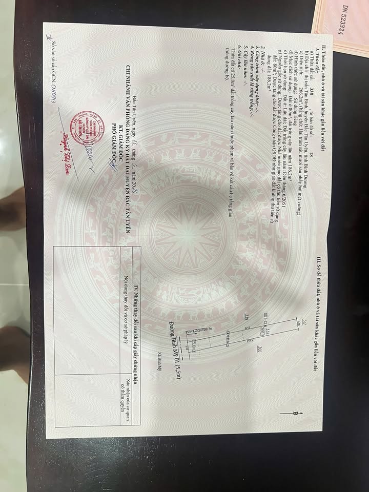 Đất thổ cư 243m² đường Bình Mỹ, Bắc Tân Uyên - Giá 1.65 tỷ, vị trí đắc địa!