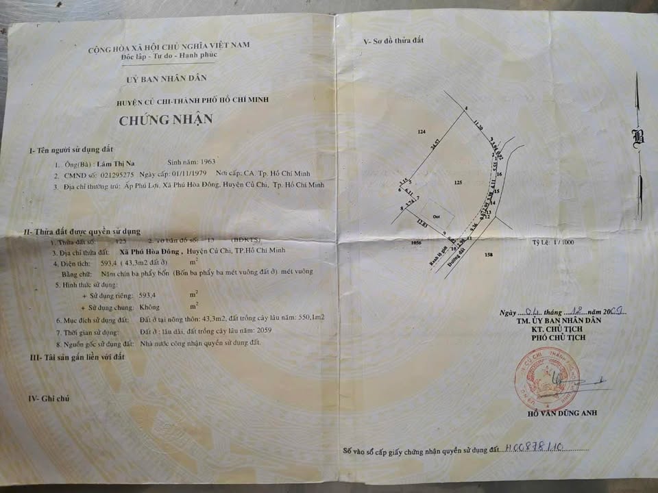 Đất thổ cư Phú Hòa Đông, Củ Chi 450m² giá 2.2 tỷ - Đầu tư sinh lời ngay!