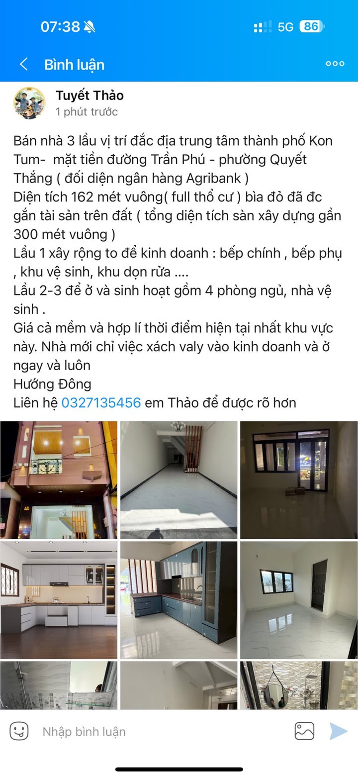 Bán nhà 3 lầu mặt tiền đường Trần Phú, phường Quyết Thắng, 162m² - Kinh doanh ngay lập tức!