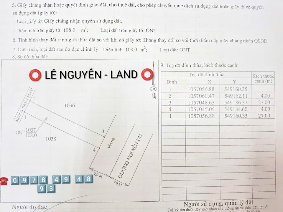 Đất nền tái định cư Ngan Dừa 108m² giá 600 triệu - Sổ riêng 100%!