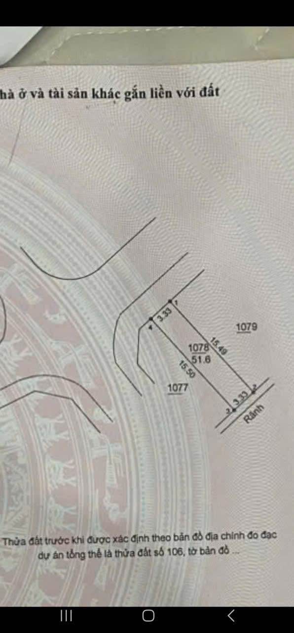 Đất dịch vụ Yên Vĩnh Hoài Đức 51.6m² - Giá đầu tư hấp dẫn!