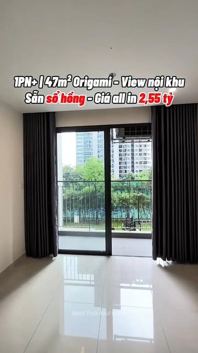 Căn hộ The Origami Quận 9 47m² giá 2.55 tỷ - Sổ hồng chính chủ, giảm giá hấp dẫn!