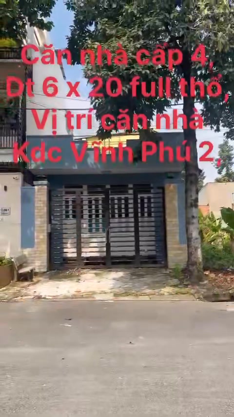 Nhà cấp 4 KDC Vĩnh Phú 2, 120m² giá đầu tư - Hướng Đông Nam