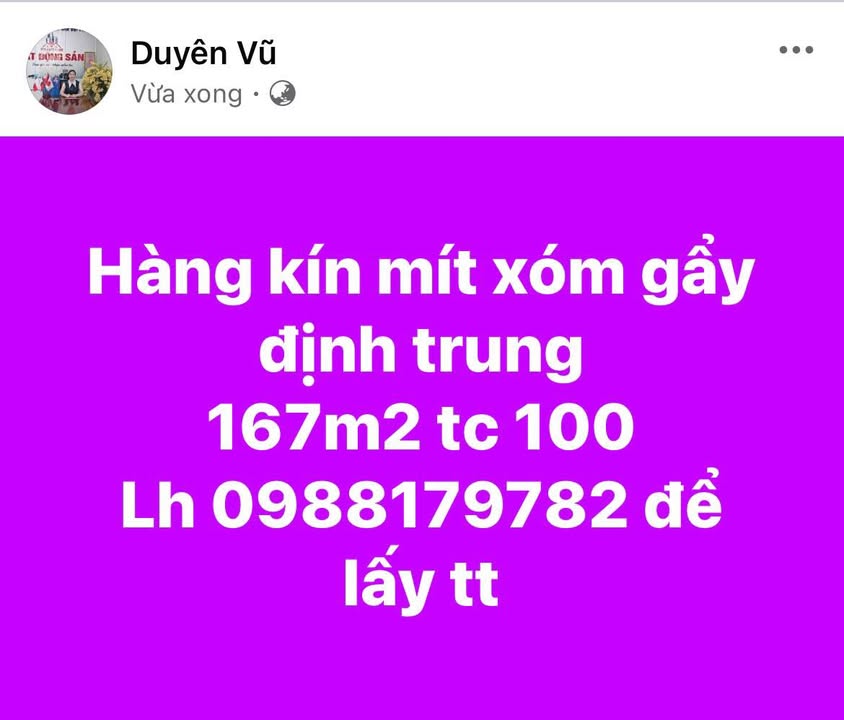 Đất nền Định Trung Vĩnh Yên 167m² giá thỏa thuận - Cơ hội đầu tư tuyệt vời!