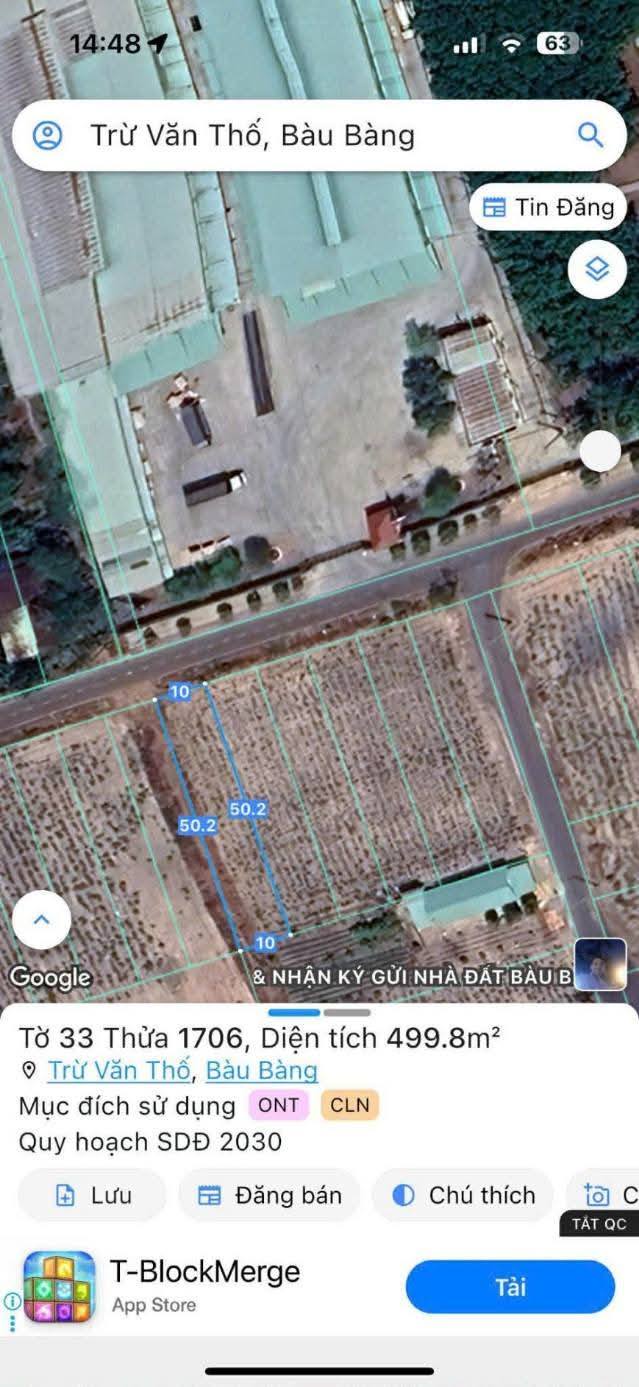 Đất nền Trừ Văn Thố Bàu Bàng 520m² giá 2.9 tỷ - Mặt tiền kinh doanh sầm uất