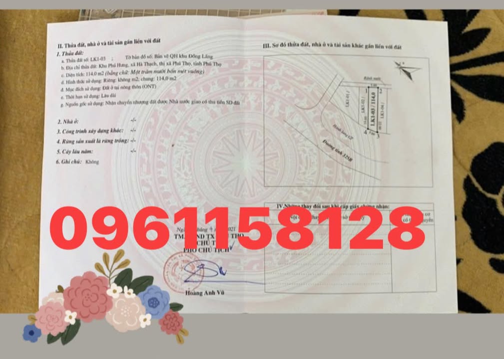 Đất nền Khu Phú Hưng, Hà Thạch, 114m² giá 1.6 tỷ - Đầu tư ngay hôm nay!