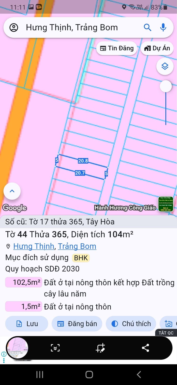 Đất nền Đông Hoà Trảng Bom 100m² giá 760 triệu - Sổ hồng chính chủ!