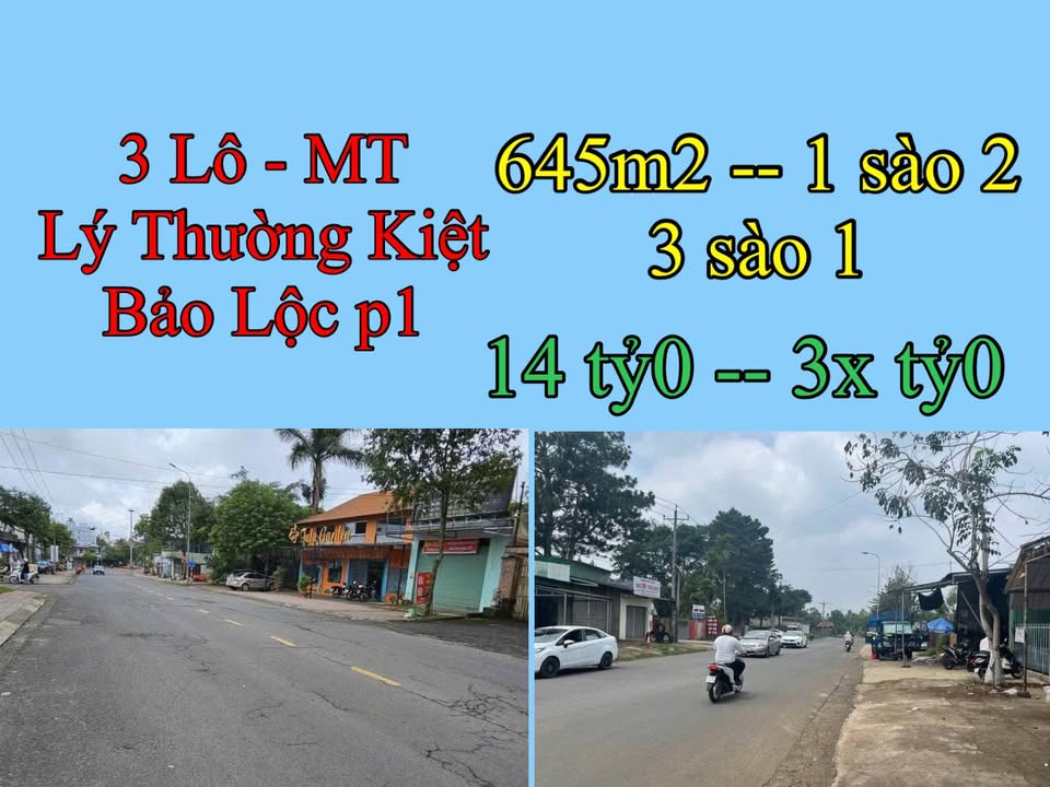 Đất nền Bảo Lộc 645m² giá 14 tỷ - Mặt tiền Lý Thường Kiệt, vị trí đắc địa!