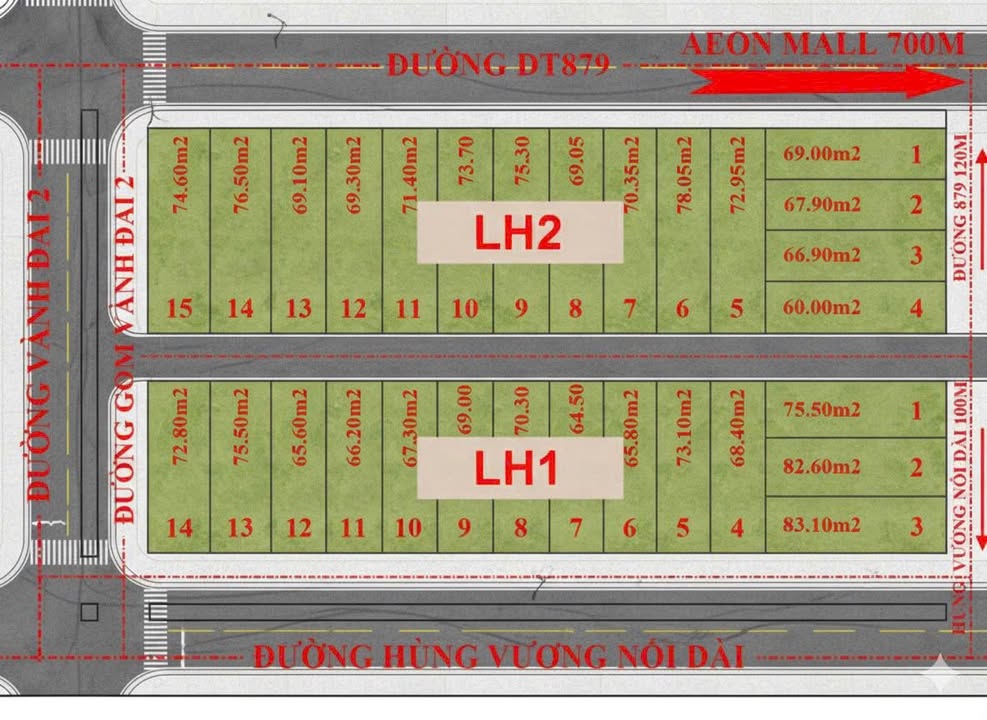 Đất nền Long Hoá B - Mỹ Tho, Tiền Giang, 74m² chỉ từ 14 triệu/m² - Cơ hội đầu tư tuyệt vời!