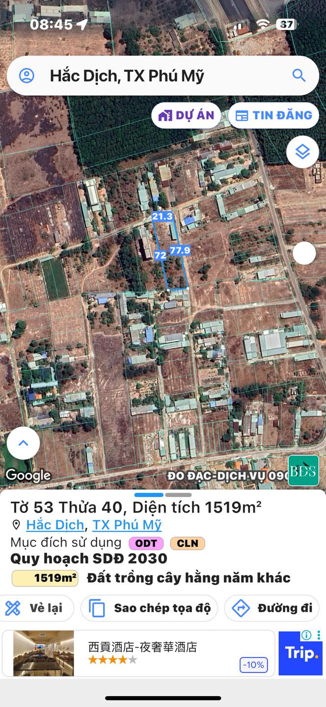 Đất nền Hắc Dịch, Phú Mỹ 100m² giá 250 triệu - Cơ hội đầu tư tuyệt vời!