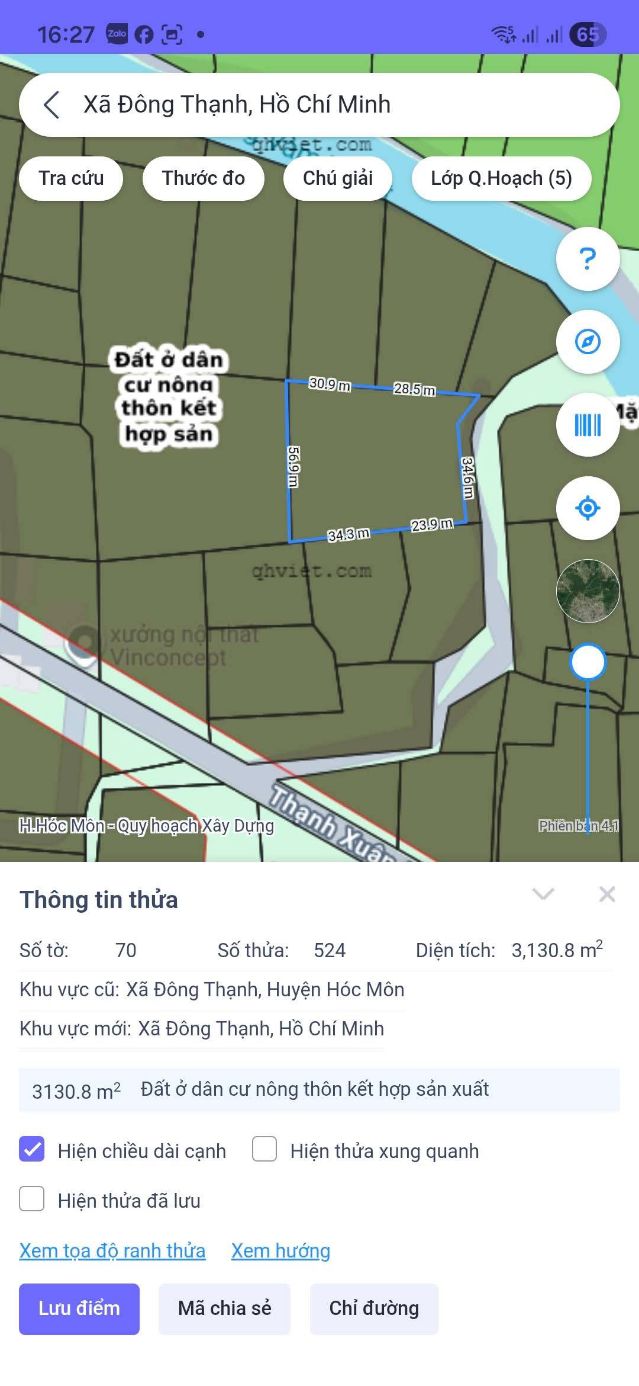 Đất nền xã Đông Thạnh, Củ Chi 3131m² giá 4,3 triệu - Thích hợp làm nhà vườn