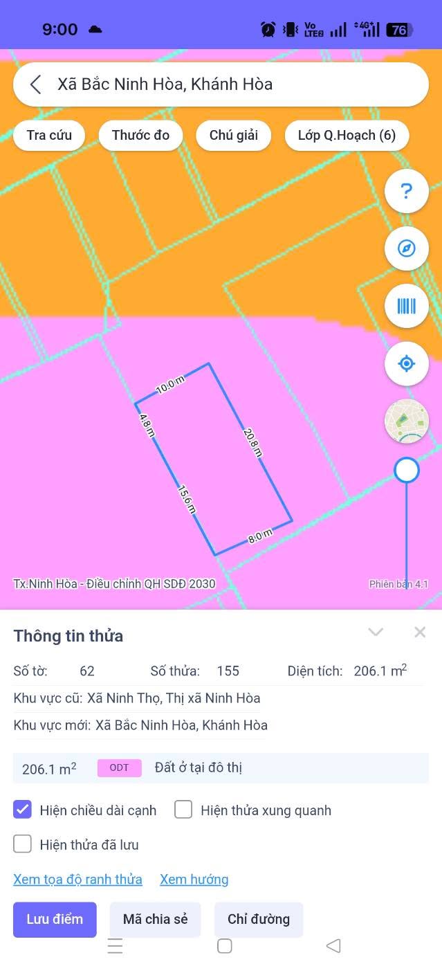 Đất thổ cư Ninh Hòa 206m² giá 1.5 tỷ - Sát khu công nghiệp Dốc Đá Trắng!