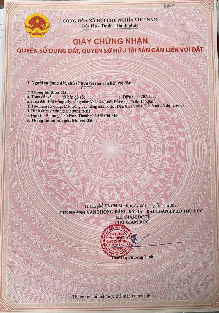 Đất nền đường Đặng Văn Bi, Thủ Đức 202.5m² giá 16 tỷ - Cơ hội đầu tư hiếm có!