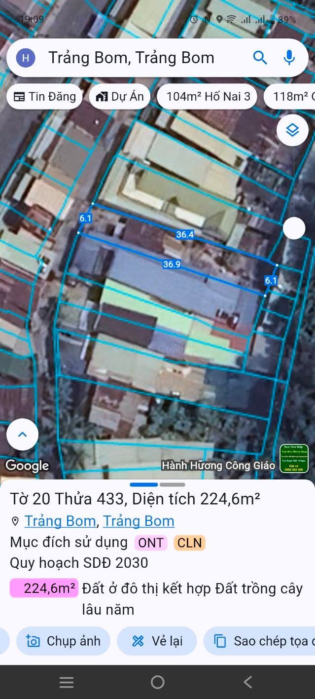 Đất nền Trảng Bom 216m² giá 2 tỷ - Sổ đỏ chính chủ, vị trí đẹp!