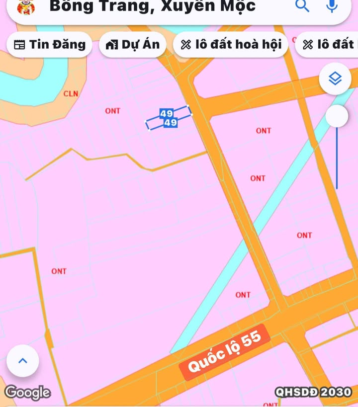 Đất nền Bông Trang Xuyên Mộc 5250m² giá 1.8 tỷ - Mặt tiền đường nhựa thuận lợi!