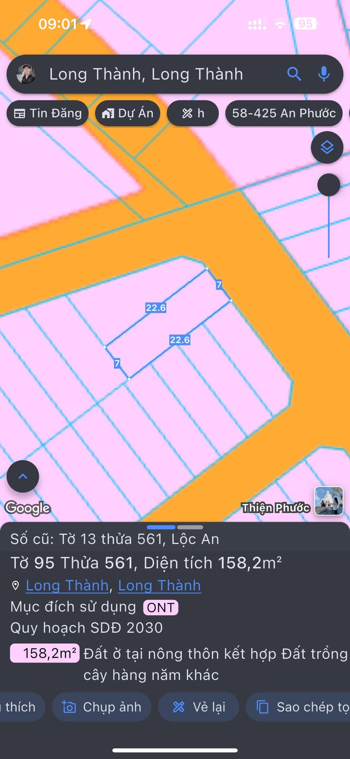 Đất nền Long Thành 158m² giá 2 tỷ - Sổ đỏ chính chủ, cơ hội đầu tư hấp dẫn!