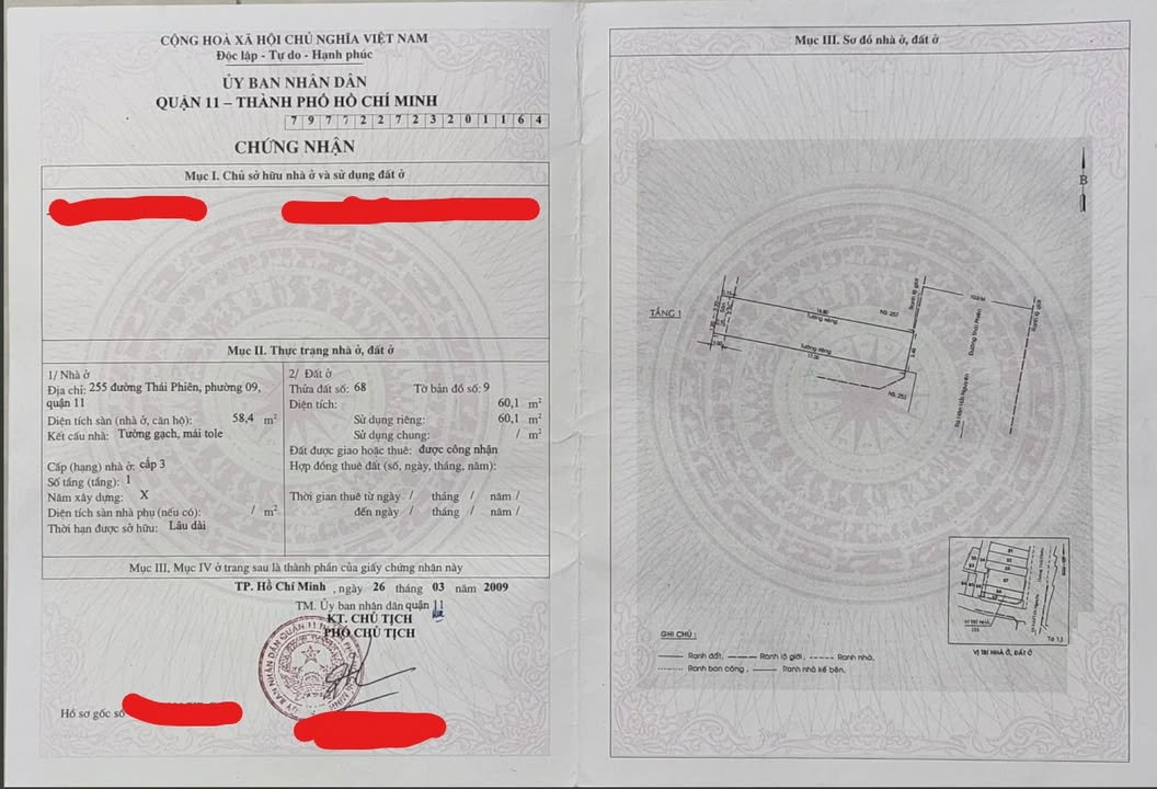 Nhà chính chủ đường Thái Phiên, quận 11, 60.1m², giá 11.9 tỷ - Đầu tư sinh lời cao!