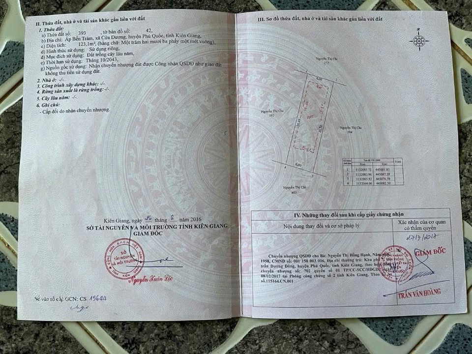 Đất nền 123m² tại Bến Tràm, Phú Quốc chỉ 1.35 tỷ - Sổ đỏ chính chủ!