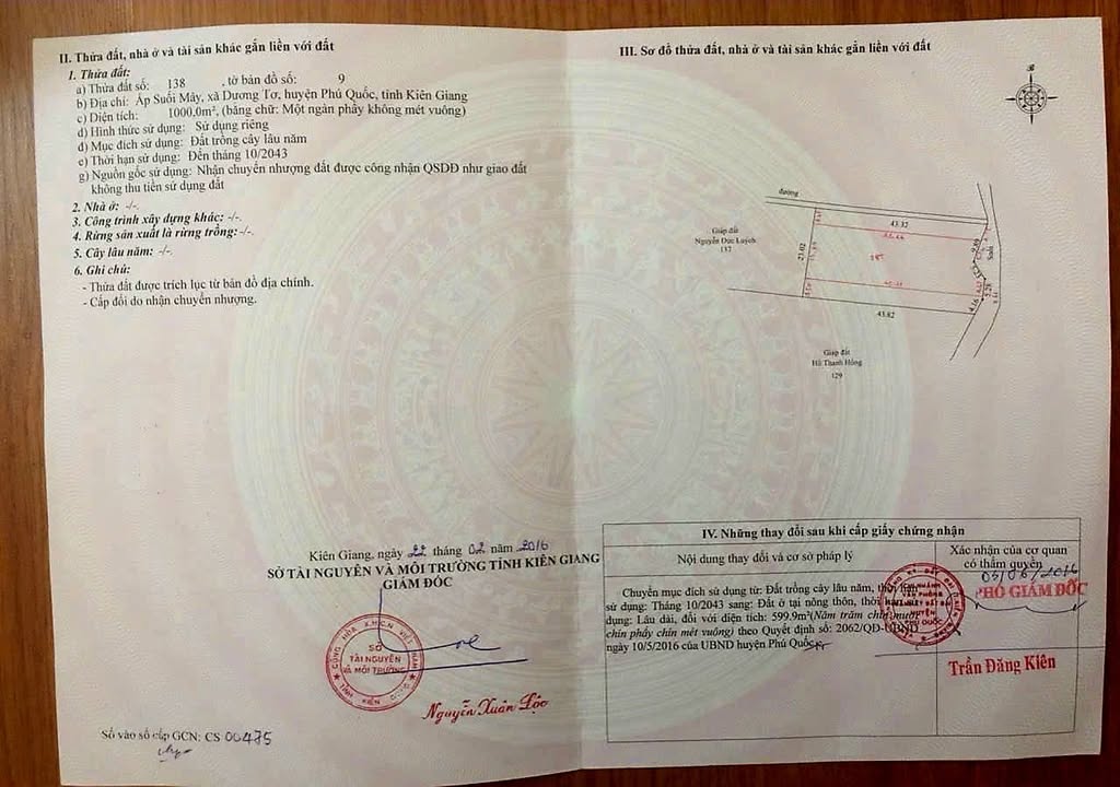 Đất nền 1000m² Dương Tơ, Phú Quốc - Gần đường 30/4, giá tốt!