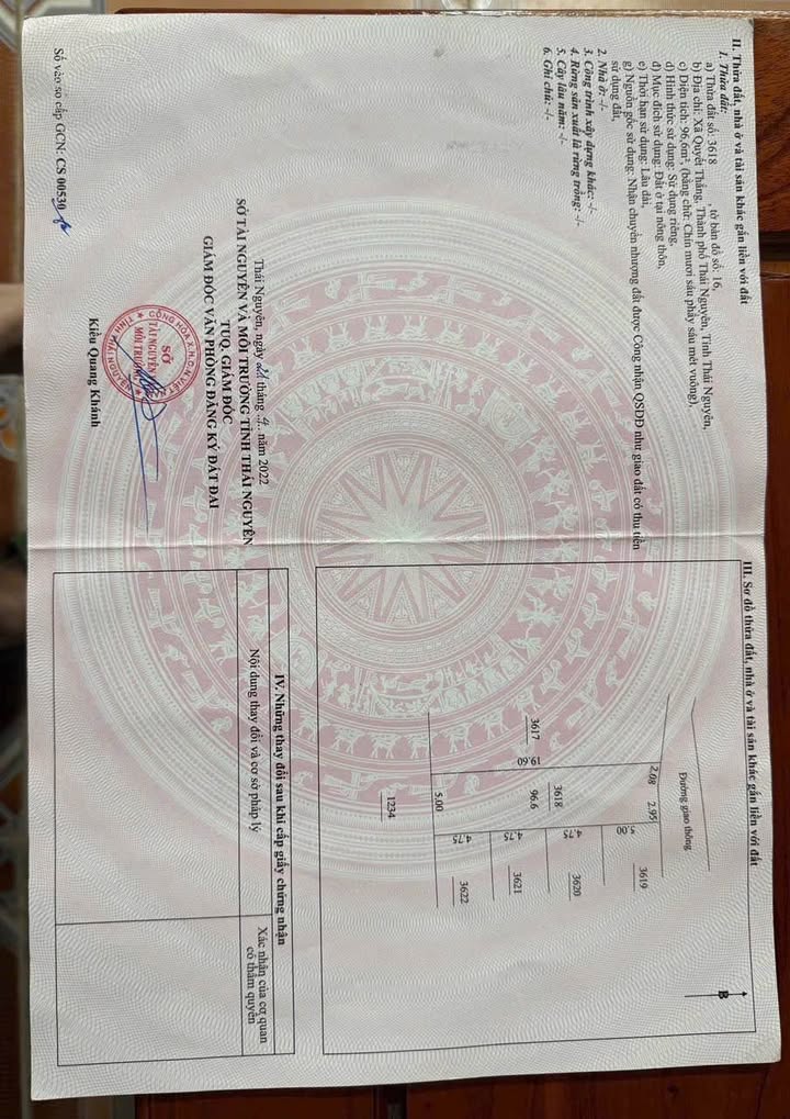 Lô đất 96m² tại phường Quyết Thắng giá 1 tỷ - Vị trí đẹp, đường rộng 36m!