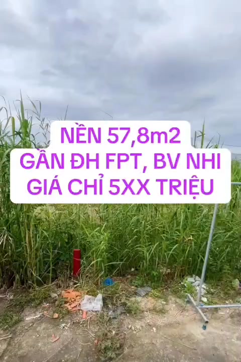 Đất CLN đường Nguyễn Văn Trường, Long Tuyền, Cần Thơ 57.8m² - Vị trí vàng gần Đại học FPT!