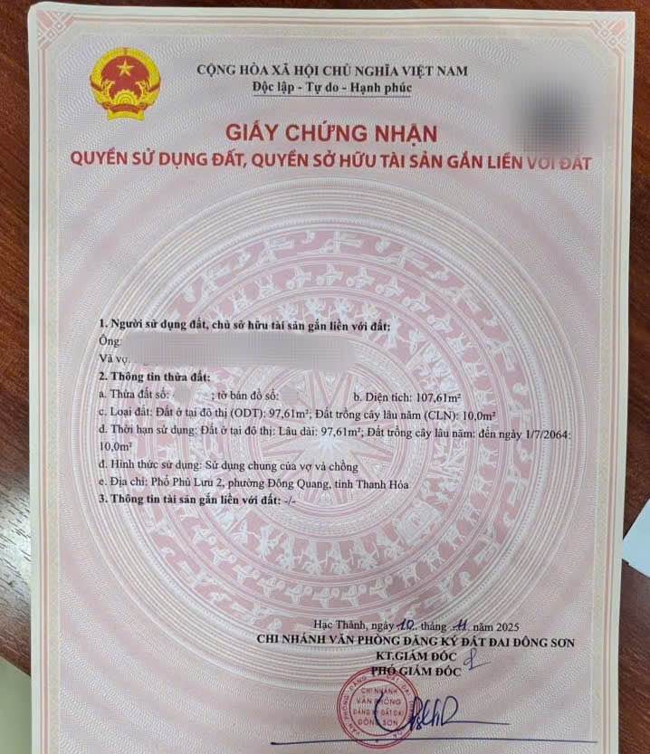 Đất nền chính chủ tại phường Quảng Thắng, 108m² giá chỉ 1 tỷ - Đường ô tô vào tận nơi!