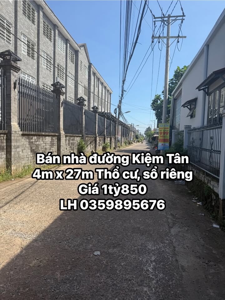 Nhà cấp 4 xã Gia Kiệm 108m² giá 1.85 tỷ - Gần chợ và trường học!