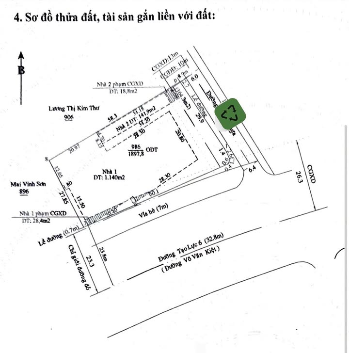 Đất nền Định Hòa Thủ Dầu Một 1898m² giá 66.43 tỷ - Lô góc siêu đẹp, thổ cư 100%!