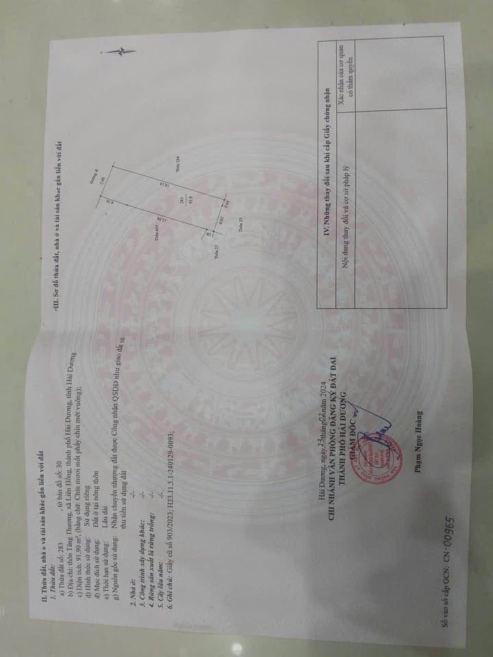 Lô đất Thạch Khôi Hải Phòng 91.9m² giá 2 tỷ - Đường thông thoáng, vị trí đẹp!